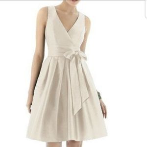 NWT Alfred Sung Cocktail Length Dress in Ivory